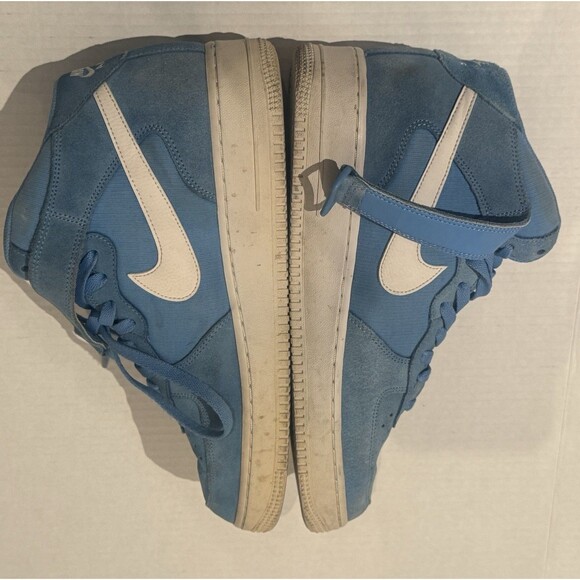 Nike Air Force 1 \'07 University Blue White Suede 315123-409 10.5 Sneakers